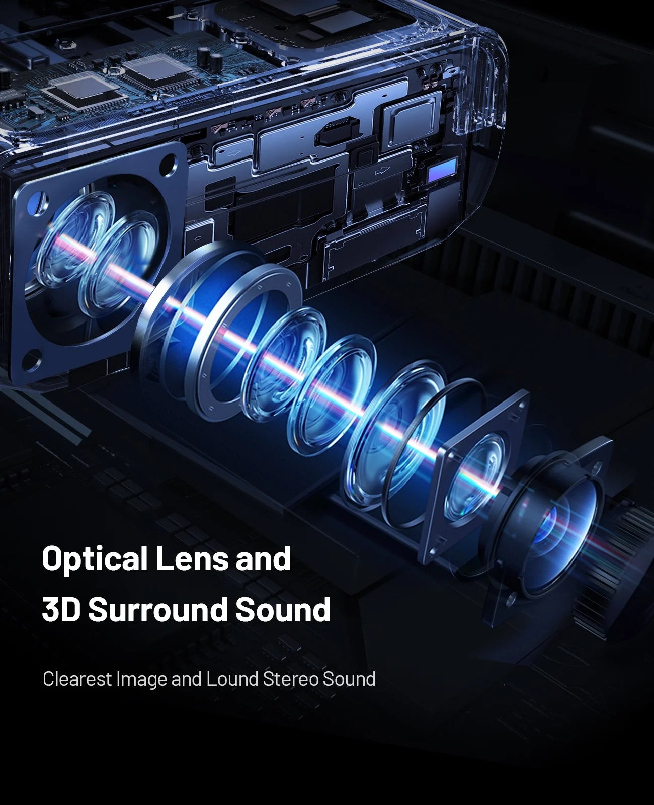 Portable Projector for Iphone, 1080P HD Projector 8000L with Tripod, Supporting Android/Ios/Windows, for Movies