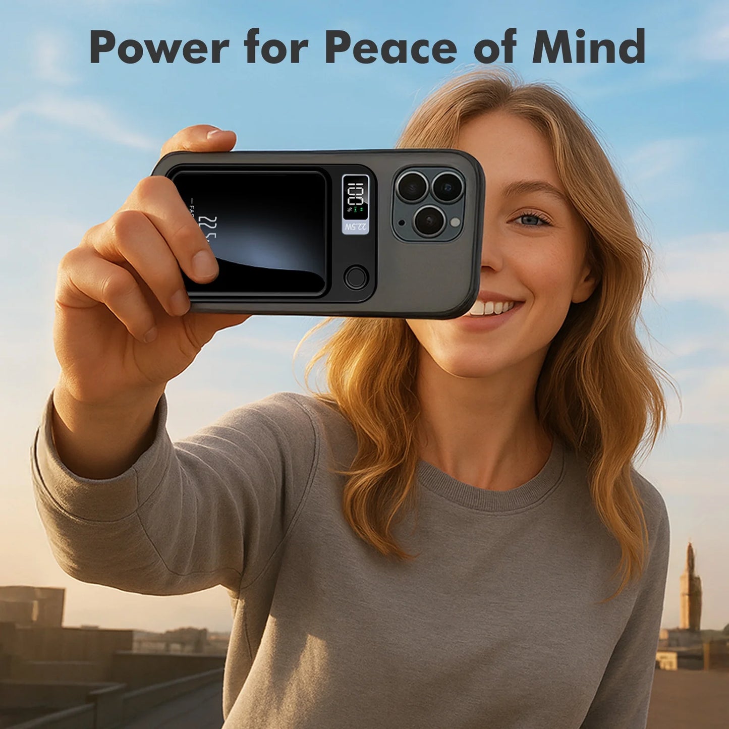 Power Bank,10000Mah Wireless Portable Charger with LED Power Display,22.5W Magnetic Power Bank Compatible with Iphone 8 and above Series,Black