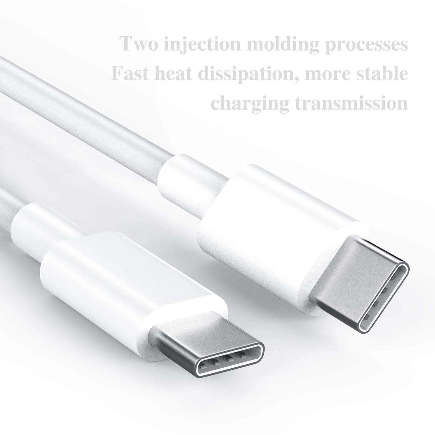 OEM USB-C to USB-C Fast Charger Cable Compatible with Iphone 16 / 16E / 16 Pro / 16 Pro Max / 16 Plus, Iphone 15 All Models / Galaxy S25 S24 S23 S22 S21 S20 Ultra and plus Models, 3Ft Universal White