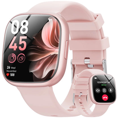 1.72 Women'S Smartwatch with Fitness Tracker, Fitness Watch with 100+ Exercise Modes, Answer/Call, Smartwatch Fits for Android & Iphone Devices (Pink)