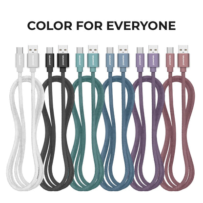 Powertek Corduroy USB-A to USB-C - Green