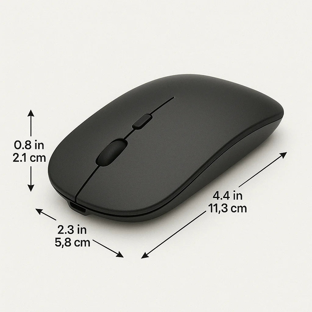 Rechargeable Wireless Bluetooth Mouse for Laptop, PC, Ipad, Notebook, and Chromebook