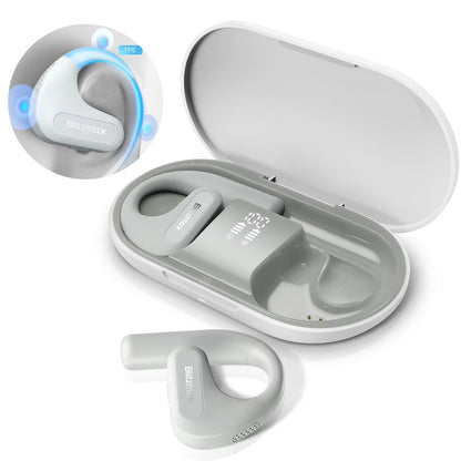 Open Ear Headphones Protect Your Ears, for Working, Running, Biking, Workout, IPX5 Waterproof Sports Headphones, Air Conduction Earbuds with Microphone, Bluetooth 5.3 Wireless Earphones