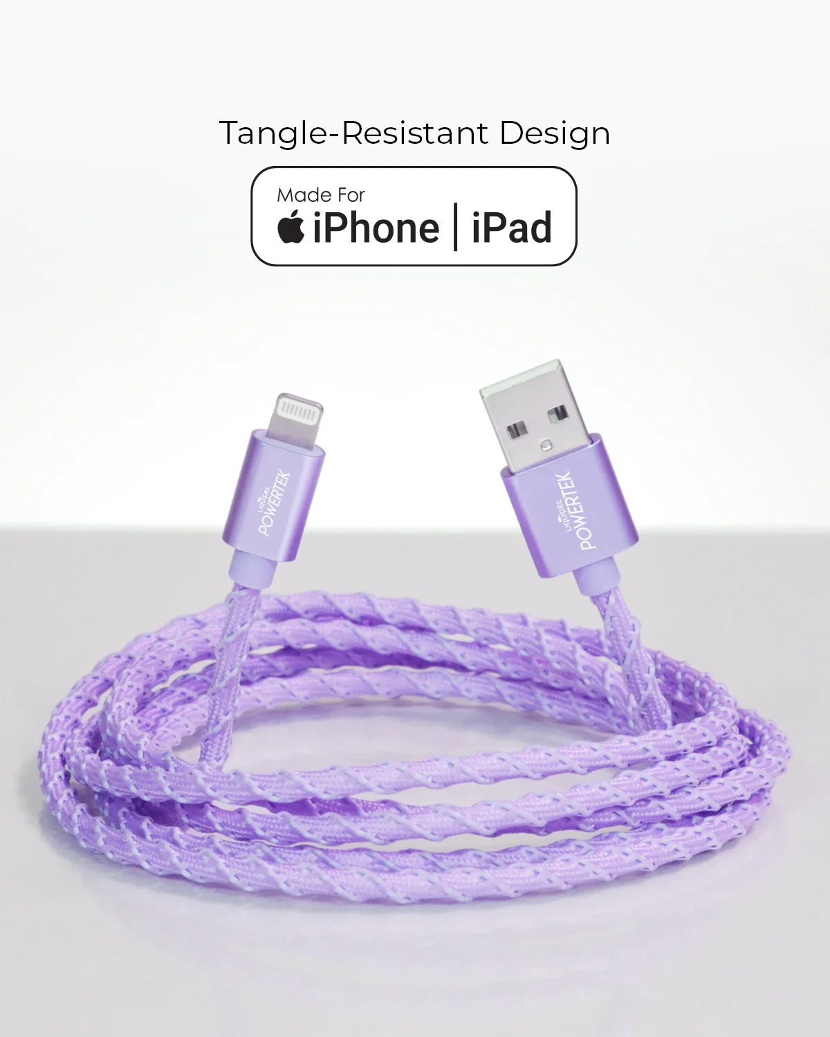 Ipad & Iphone Charger Cable, Fast Charging 6Ft MFI Certified Lightning to USB Cord, Twizzler Purple