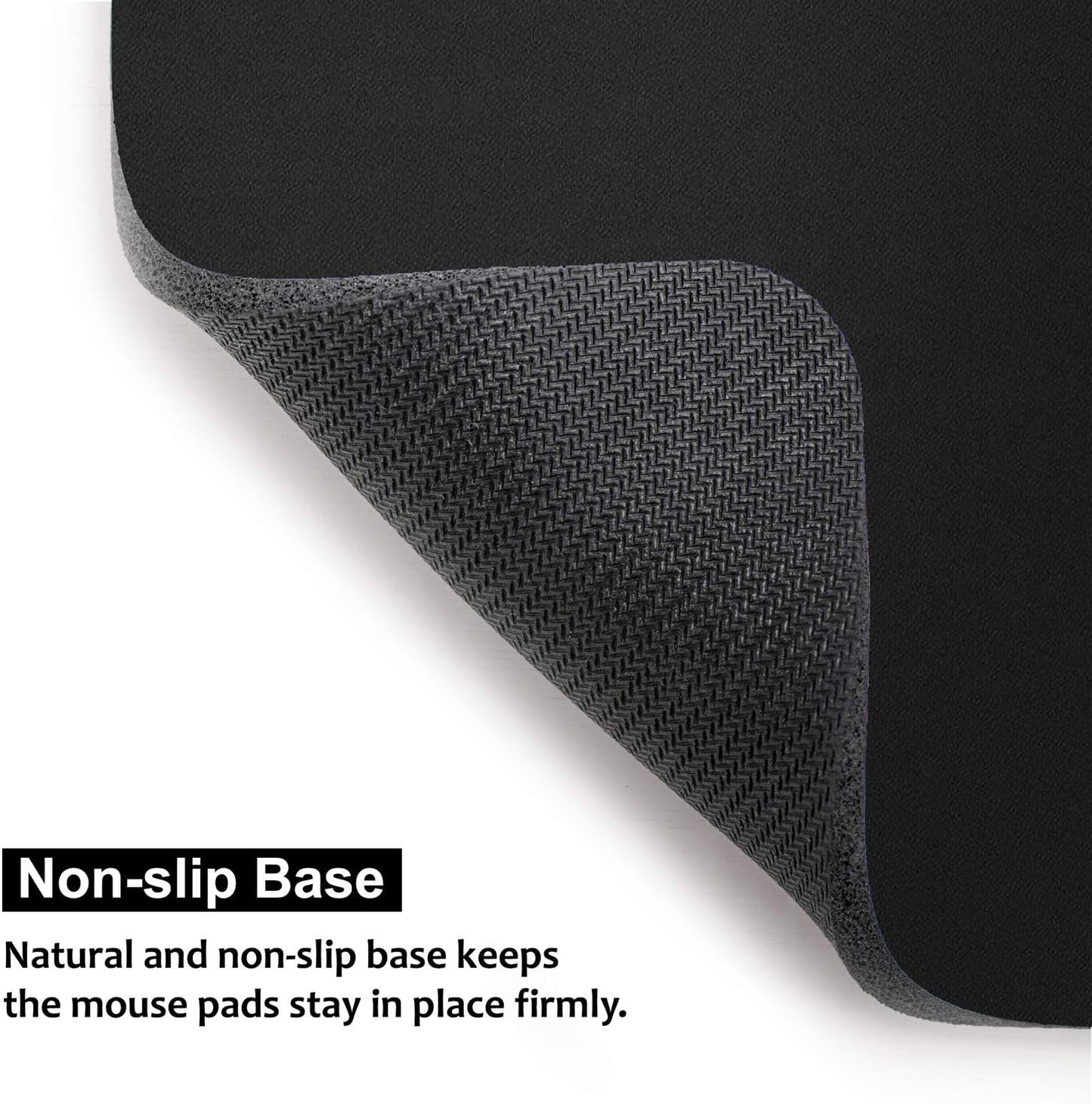 Small Mouse Pad 6 X 8 Inch, Mini Mouse Pad Thick for Laptop Wireless Mouse Home Office Travel, Portable & Washable (Black)