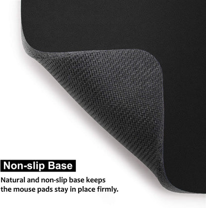 Small Mouse Pad 6 X 8 Inch, Mini Mouse Pad Thick for Laptop Wireless Mouse Home Office Travel, Portable & Washable (Black)