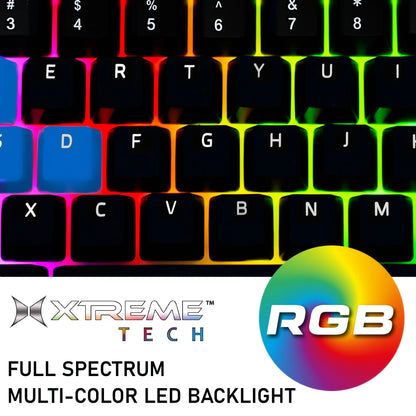 Lit Multicolor Flow Effects LED Gaming Keyboard for Desktop Computers, 115 Keys