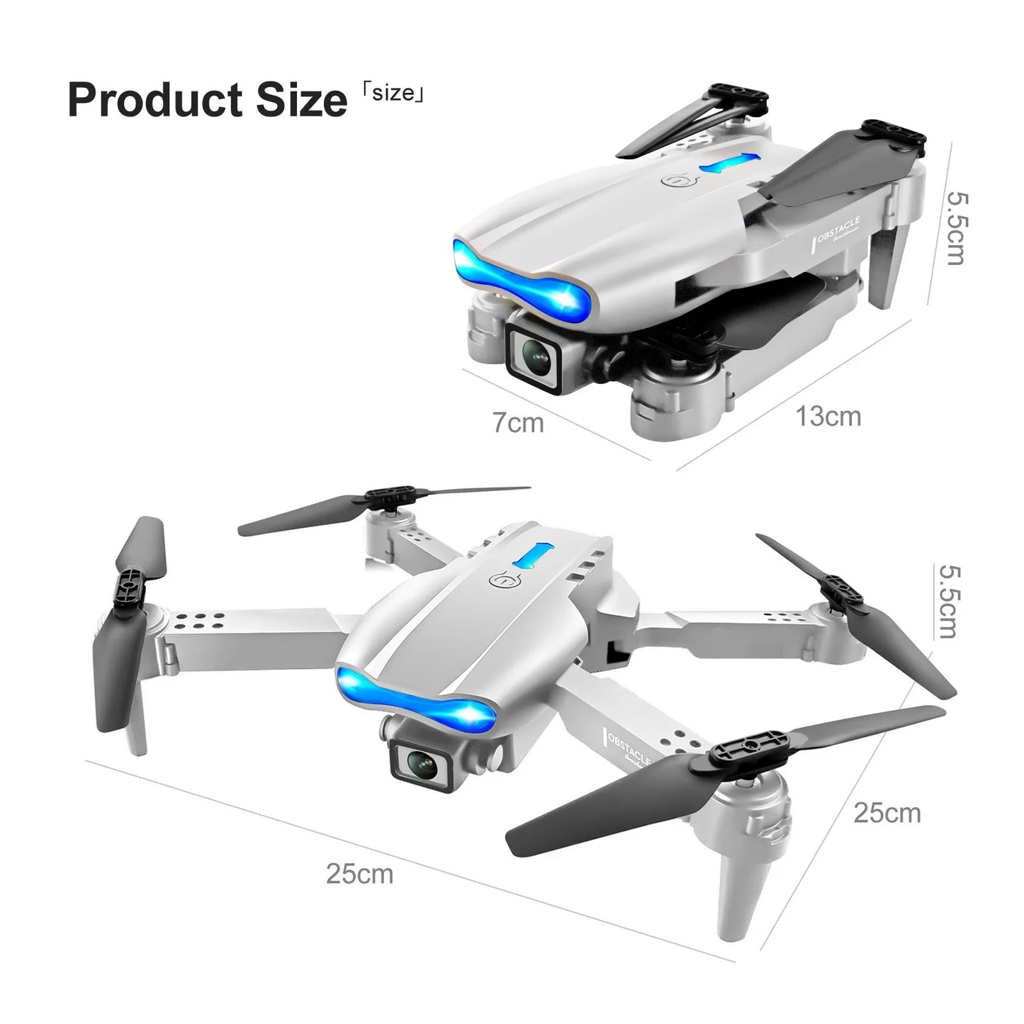 Drone with 4K HD Dual Camera for Adults Kids, RC Quadcopter with 2 Modular 1800Mah Batteries for 30 Mins Long Flight (Gray)