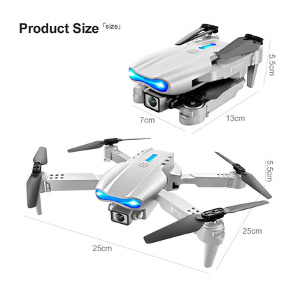 Drone with 4K HD Dual Camera for Adults Kids, RC Quadcopter with 2 Modular 1800Mah Batteries for 30 Mins Long Flight (Gray)