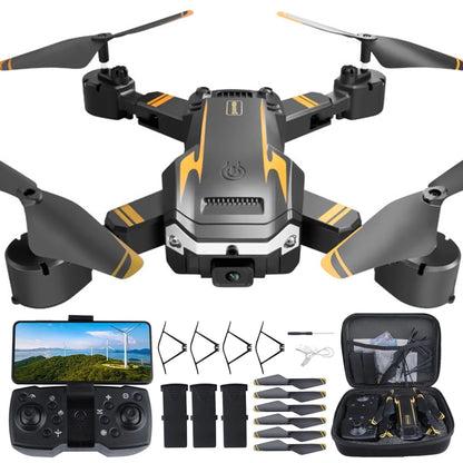 Drone with Camera for Adults Kids 1080P 8K HD Dual Camera Remote Control Drone RC Aircraft Quadcopter W/ 3 Batteries for Long Flight Mini Foldable Drone for Beginners Toys Gifts for Boys Girls