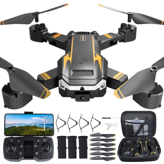 Drone with Camera for Adults Kids 1080P 8K HD Dual Camera Remote Control Drone RC Aircraft Quadcopter W/ 3 Batteries for Long Flight Mini Foldable Drone for Beginners Toys Gifts for Boys Girls