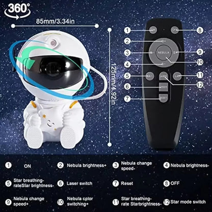 Astronaut Light Projector with Nebula Galaxy Projector Night Light Star Projector for Home Decorative Bedroom Children Kids Gift