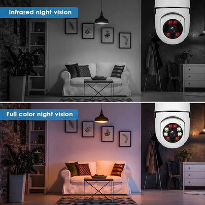 Light Bulb Camera, 2 Pack 5G Wireless Wifi Security Camera 1080P,Wifi Smart 360 Surveillance Camera for Indoor and Outdoor, Light Socket Camera with Real-Time Motion Detection,Night Vision