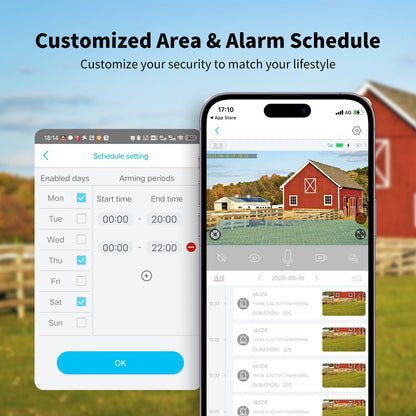 4G LTE Solar Cellular Trail Camera, 2K HD Wildlife Deer Game Hunting Camera with Color Night Vision, PIR Motion Detection, 360° PTZ View, Outdoor Security