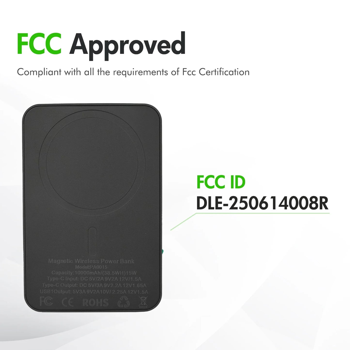 Power Bank,10000Mah Wireless Portable Charger with LED Power Display,22.5W Magnetic Power Bank Compatible with Iphone 8 and above Series,Black