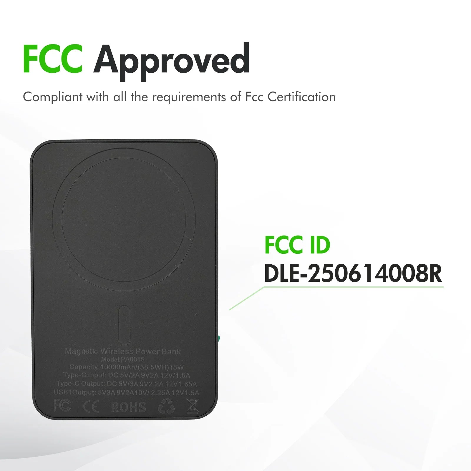 Power Bank,10000Mah Wireless Portable Charger with LED Power Display,22.5W Magnetic Power Bank Compatible with Iphone 8 and above Series,Black