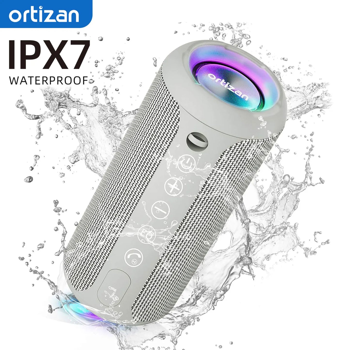 X10 Bluetooth Speaker Enhanced Bass Portable Speaker with TF Card Slot 30H Playtime IPX7 Waterproof Speaker for Camping