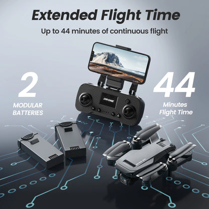 B3-PRO GPS Foldable Drone with 4K HD Camera for Adults, Brushless Motor, 2 Batteries, Black