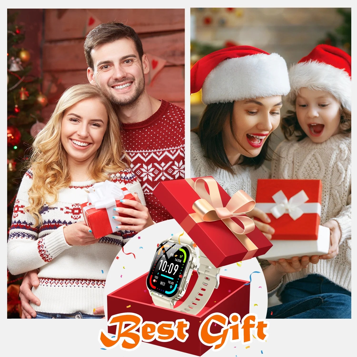 Smart Watch , H5 IP68 Waterproof Smartwatch for Women Men , Smart Watch with Bluetooth Call(Answer/Make Calls), Beige