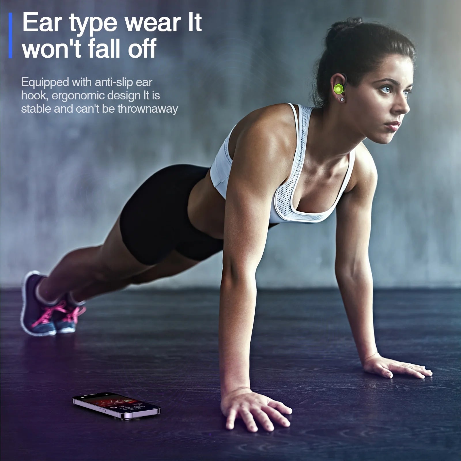 LLR100G25 Wireless Earbuds, Bluetooth 5.3 Headphones 48H Playtime with 500Mah Charging Case, Green