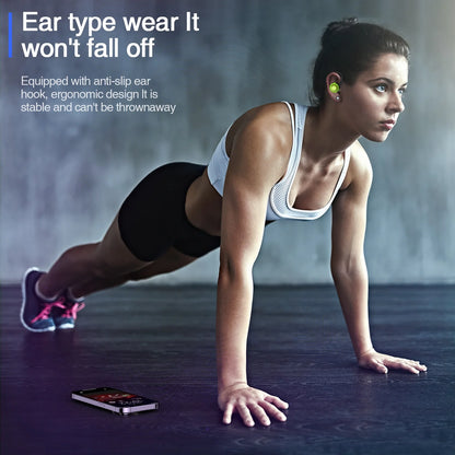 LLR100G25 Wireless Earbuds, Bluetooth 5.3 Headphones 48H Playtime with 500Mah Charging Case, Green