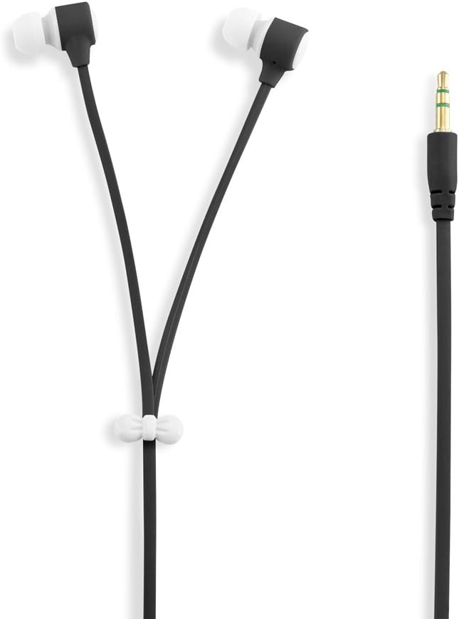 TM Cute 3.5Mm in Ear Earphones Earbuds Headset with Macaroon Ear Buds Organizer Box Case Compatible with Smart Phones PC MP3