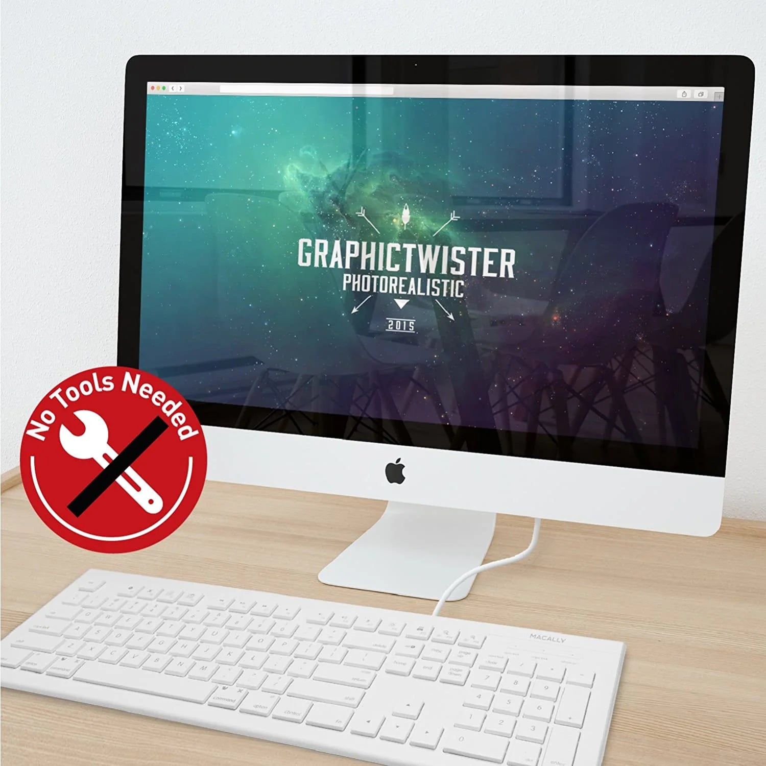 103 Key USB Keyboard with Short-Cut Keys, Full-Size, White