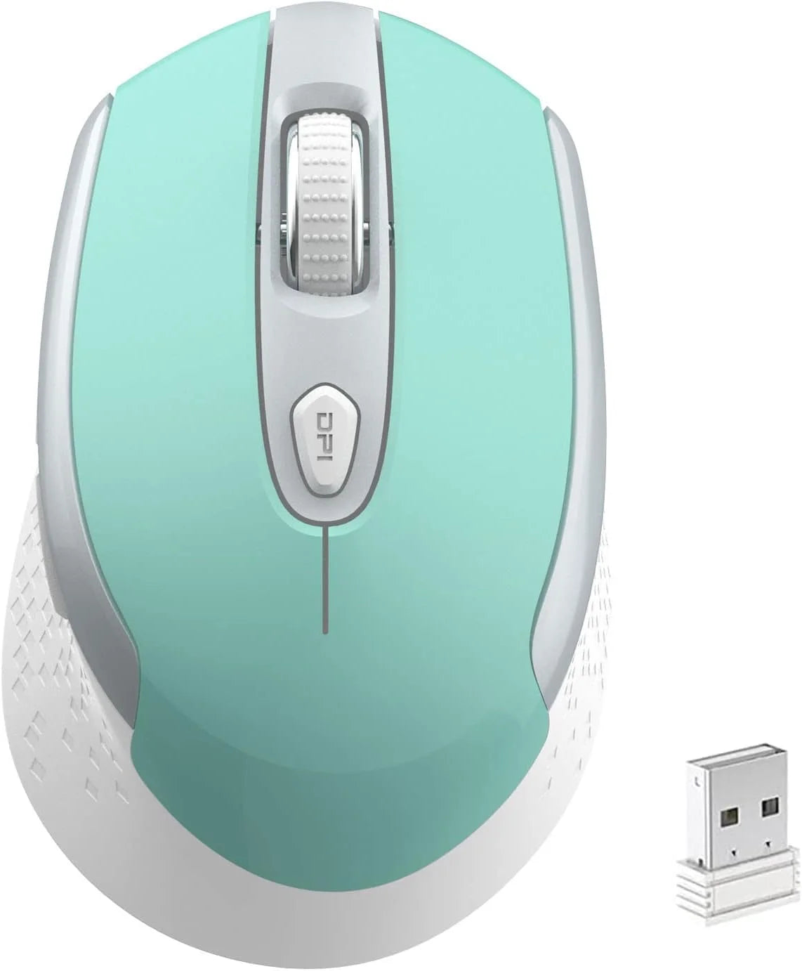 Computer Mouse Wireless,  2.4G Ergonomic Optical Mouse, Computer Mouse for Laptop, PC, Computer, Chromebook, Notebook, Auto-Sleep Mode, USB Receiver, 6 Buttons, 3 Adjustment DPI, Blue