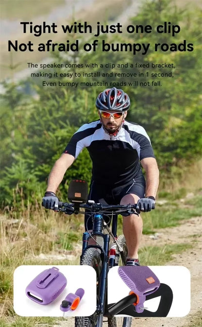 Outdoor Bicycle Bluetooth Speaker Portable Wireless Sound Box Rechargeable Handlebar Speaker Waterproof Bluetooth Speaker