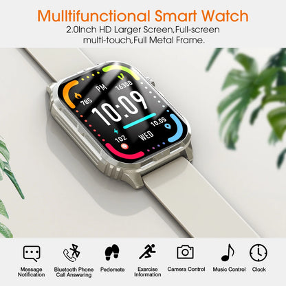 Smart Watch , H5 IP68 Waterproof Smartwatch for Women Men , Smart Watch with Bluetooth Call(Answer/Make Calls), Beige