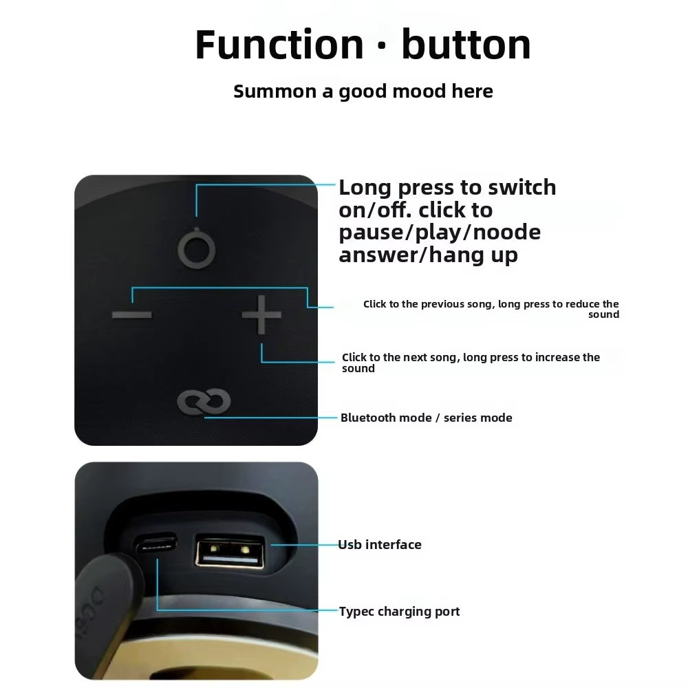 Subwoofer Wireless Bluetooth Speaker Spherical Card-Insertion Card Smart Bluetooth Speaker Multi-Color USB Outdoor Small Speaker