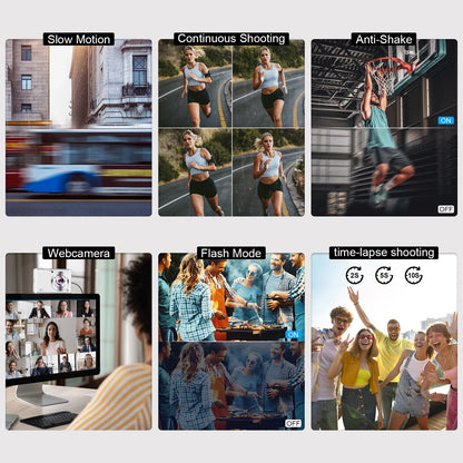 4K Digital Camera with Autofocus Front and Rear Cameras with 32GB Card 48MP Vlogging Camera for Youtube,White