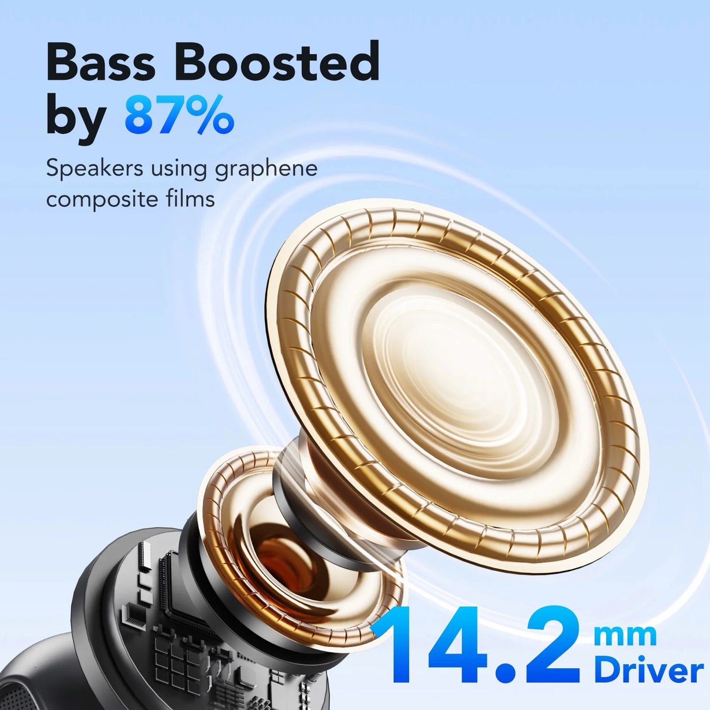 Wireless Earbuds, Bluetooth Headphones 5.4, 50Hrs Playtime Bluetooth Earbuds, in Ear Earphones with 4 ENC Call Noise Cancelling Mics, Ear Buds IPX7 Waterproof, Bass Boost 87%, USB-C Black