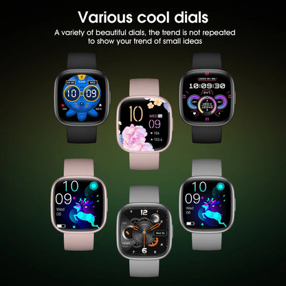 2025 Women'S Smartwatch, 1.72 Inch, Sports Tracker for Men and Women, Answer / Make Calls / Multiple Sports Modes / Information Reminders, Ip67 Waterproof Fitness Tracker for Android(Black)