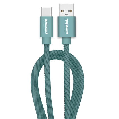 Powertek Corduroy USB-A to USB-C - Green