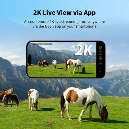 4G LTE Solar Cellular Trail Camera, 2K HD Wildlife Deer Game Hunting Camera with Color Night Vision, PIR Motion Detection, 360° PTZ View, Outdoor Security