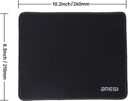Ergonomic Bluetooth Mouse and Mouse Pad for Laptop, Silent Mouse with 3-Levels DPI, USB Nano Receiver for Android PC Notebook Computer Mac-Black
