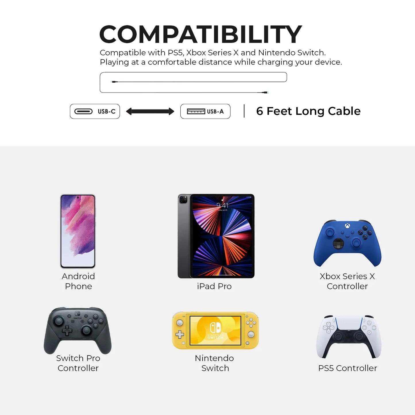 Powertek Corduroy USB-A to USB-C - Purple