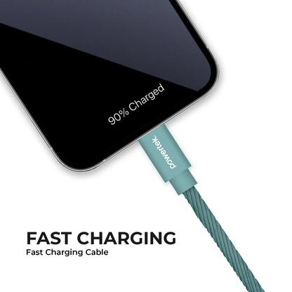 Powertek Corduroy USB-A to USB-C - Green