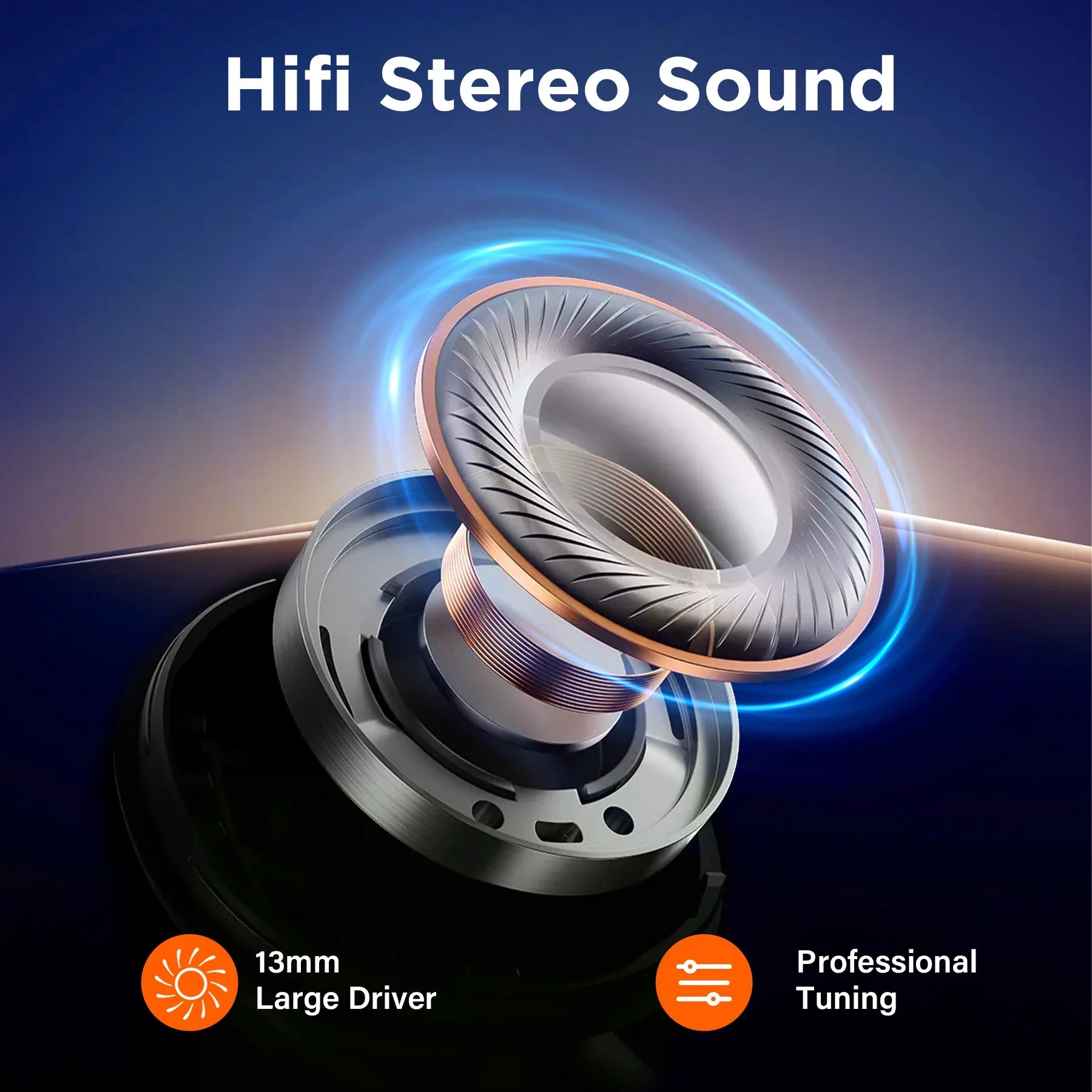 A11 Wireless Earbuds, Bluetooth 5.4 Earbuds Hi-Fi Stereo Bass 68H Playback LED Power Display Earphones with Mic IPX7 Waterproof In-Ear Earphones for TV Smart Phone Laptop Computer Sports