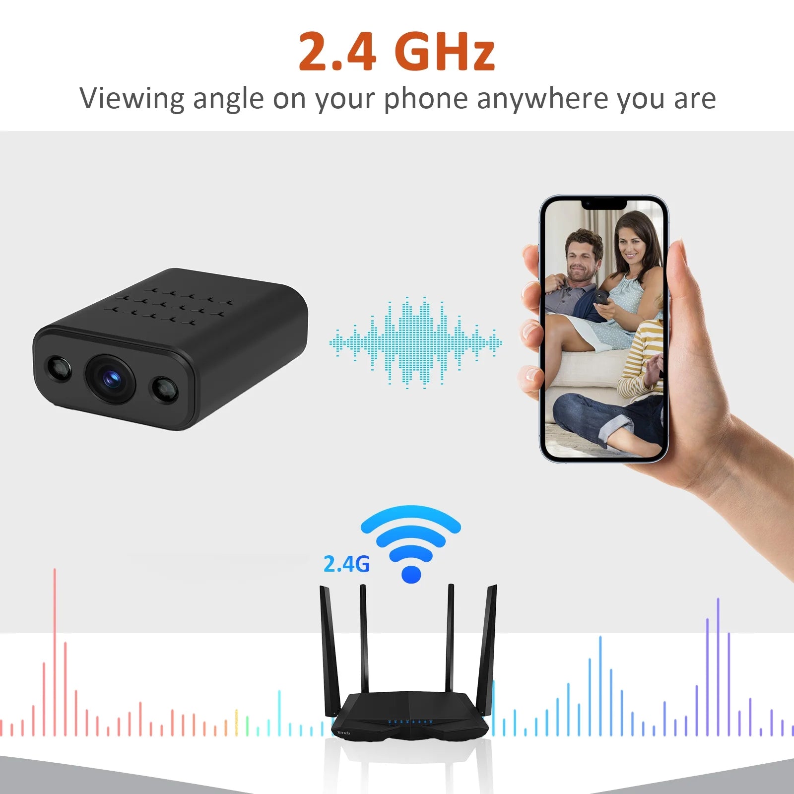 Security Camera for 4K, Mini Spy Hidden Cameras Wireless Wifi, Small Camera Security, Indoor Surveillance Camera with Night Vision, Motion Detection, Sound Recording