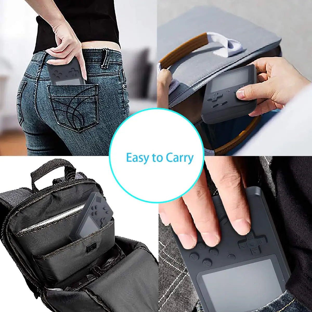 TECHODIB 400-in-1 Mini Handheld Game Console | Portable Retro 8-Bit Video Player with 3.0-Inch Color LCD Screen