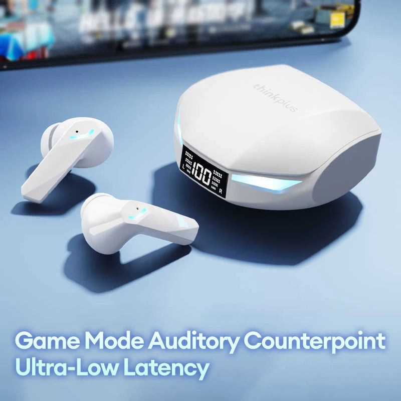 Lenovo XT53 Wireless Bluetooth 5.4 Earbuds | LED Display, Waterproof, HD Call, Low Latency Gaming Headset