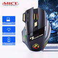 2.4G Wireless Gaming Mouse | Rechargeable, Silent Click, 3200 DPI Adjustable, RGB Lights