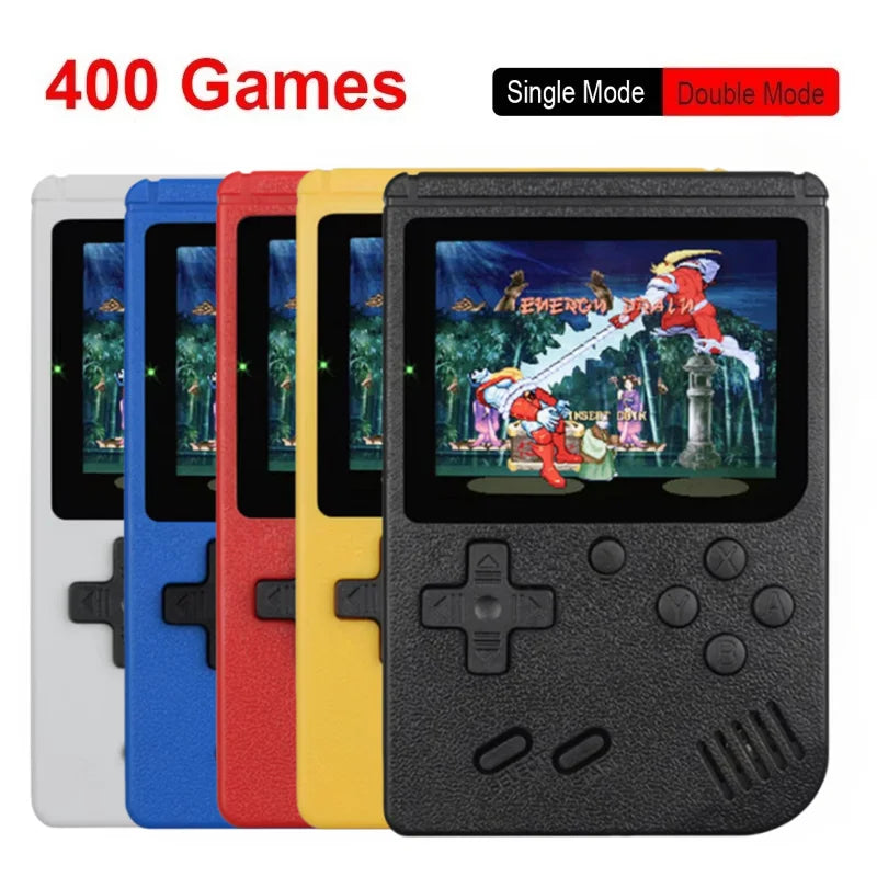 TECHODIB 400-in-1 Mini Handheld Game Console | Portable Retro 8-Bit Video Player with 3.0-Inch Color LCD Screen