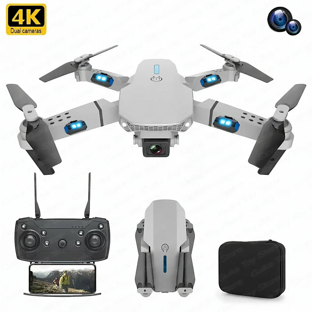 TECHODIB Pro WiFi FPV Drone | 4K/1080P HD Camera, Wide Angle, Height Hold, Foldable RC Quadcopter