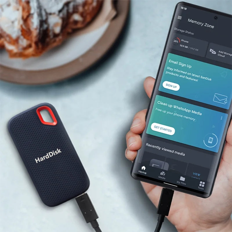 TECHODIB Portable SSD Drive | High-Speed 1TB–128TB External Hard Drive, Type-C/USB 3.1, Compatible with Laptop, PC, Mac