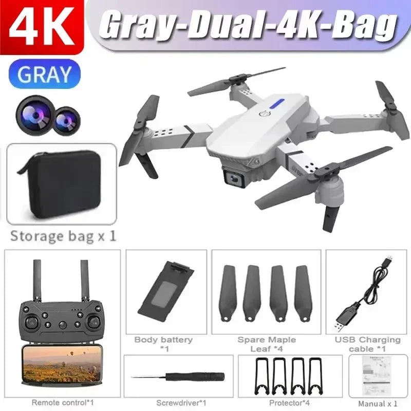 TECHODIB Pro WiFi FPV Drone | 4K/1080P HD Camera, Wide Angle, Height Hold, Foldable RC Quadcopter