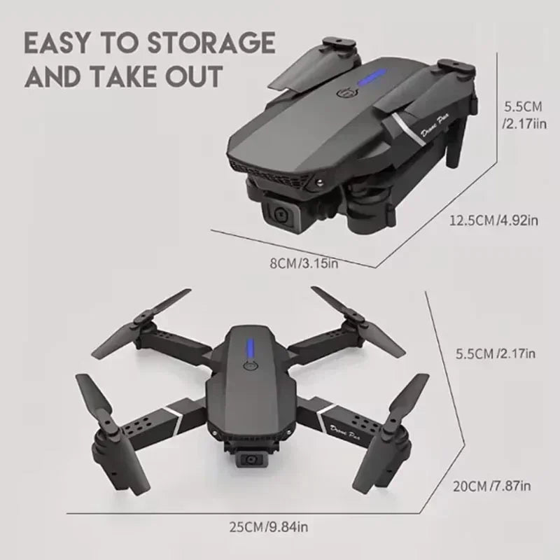 TECHODIB Pro WiFi FPV Drone | 4K/1080P HD Camera, Wide Angle, Height Hold, Foldable RC Quadcopter