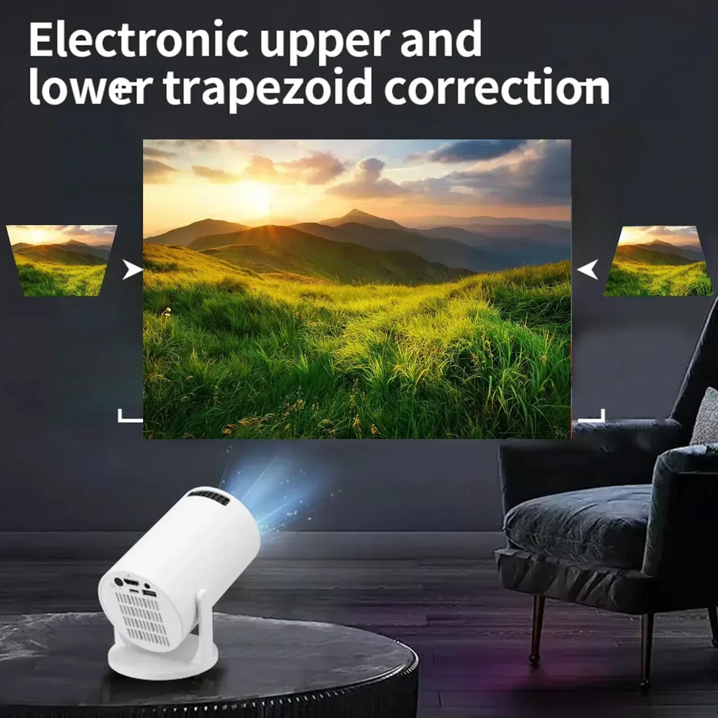TECHODIB Portable Video Projector | Full HD 1080P, 270° Rotatable, USB & HDMI, Compatible with Android, iOS, PC